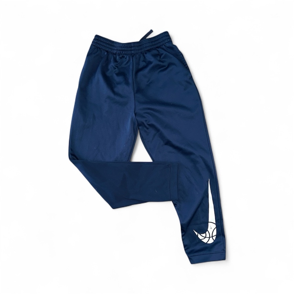 Nike Kids Dark Blue Joggers with White Logo